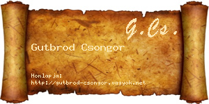 Gutbrod Csongor névjegykártya