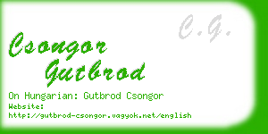 csongor gutbrod business card